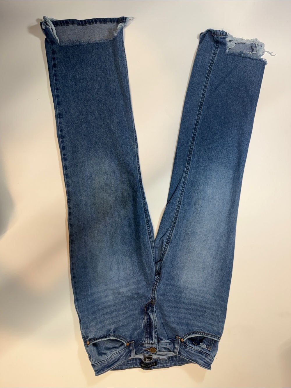 Sincerely Jules Medium‎ Blue Washed Jeans with Copper Stitching